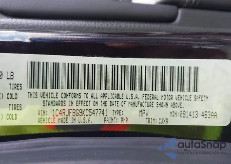 2019 Jeep Grand Cherokee Limited 4X4 from USA, damaged, VIN 1C4RJFBG9KC547741